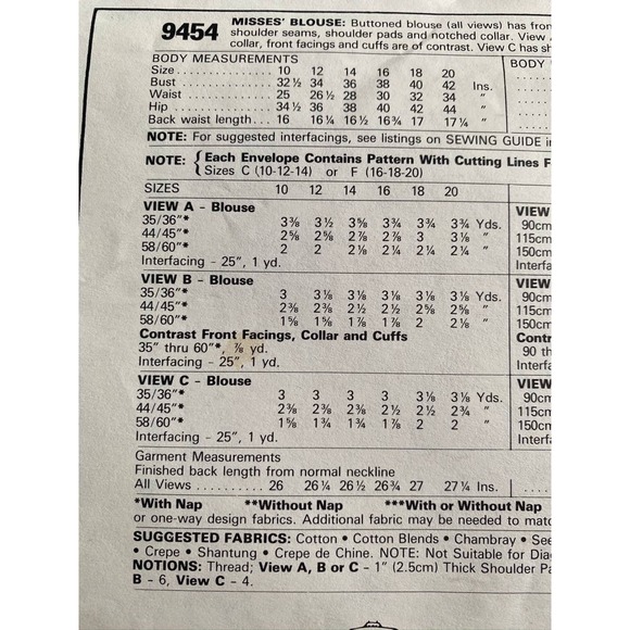 McCalls sewing pattern 9454 peasant skirt top sz 10 12 14 - Picture 4 of 5